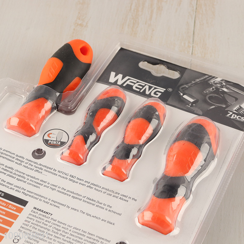 Wholesale 7Pcs Phillips And Slotted Screwdrivers Set With Comfort Grip