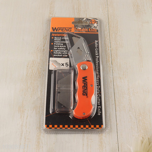 Online Wholesale Foldable Knife Heavy Duty Utility Knife With 5 Blades
