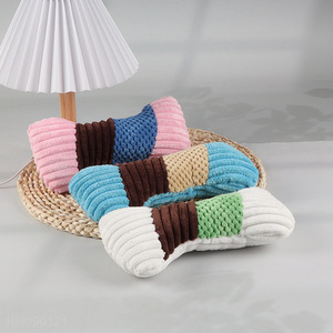 China factory bone shape bite-resistant pet plush chew toys