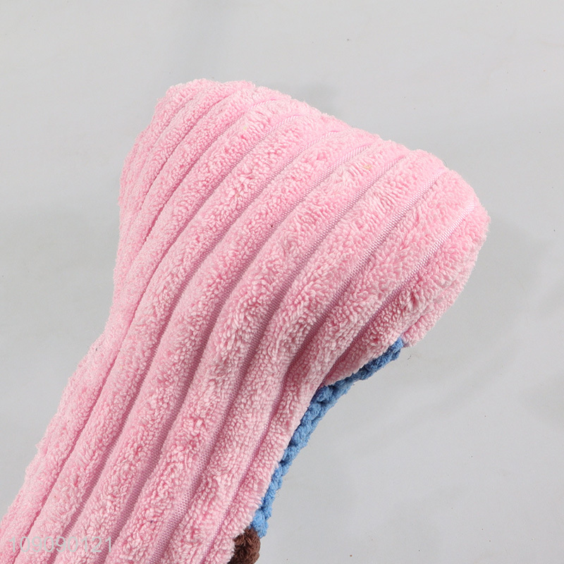 China factory bone shape bite-resistant pet plush chew toys