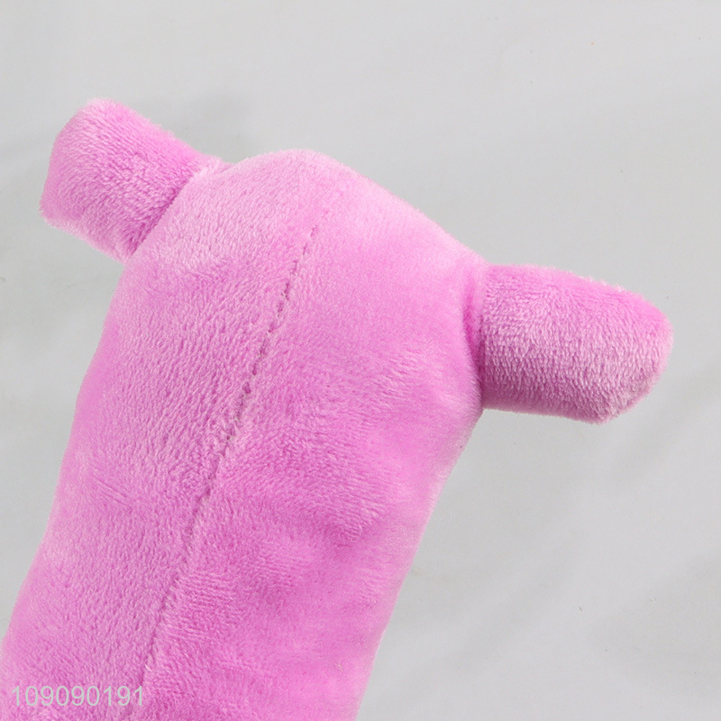 Hot products dog shape plush squeaky toys pet chew toys for sale