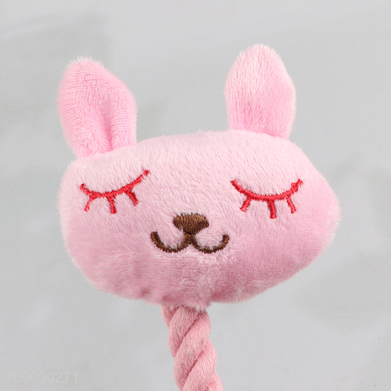 Popular products rabbit shape pet chew toys bite-resistant rope toys