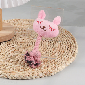 Popular products rabbit shape pet chew toys bite-resistant rope toys