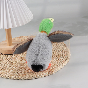 China wholesale duck shape plush pet chew toys squeaky toys interactive toys