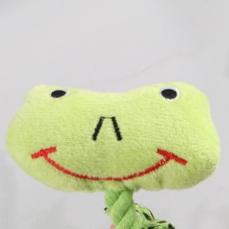 Yiwu market bite-resistant frog shape pet dog chew rope toys interactive toys