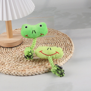 Yiwu market bite-resistant frog shape pet <em>dog</em> chew rope <em>toys</em> interactive <em>toys</em>