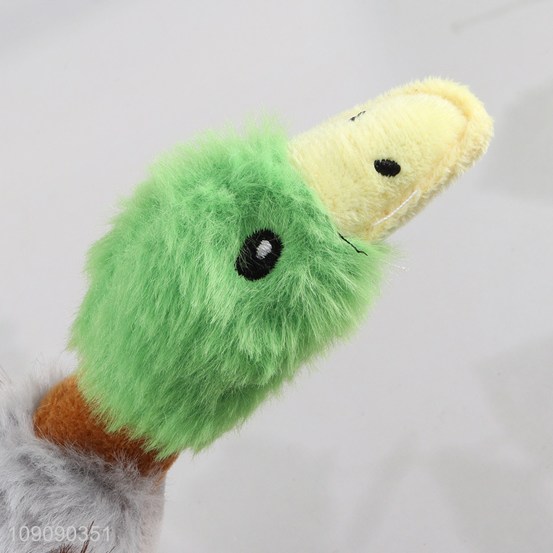 China wholesale duck shape plush pet chew toys squeaky toys interactive toys