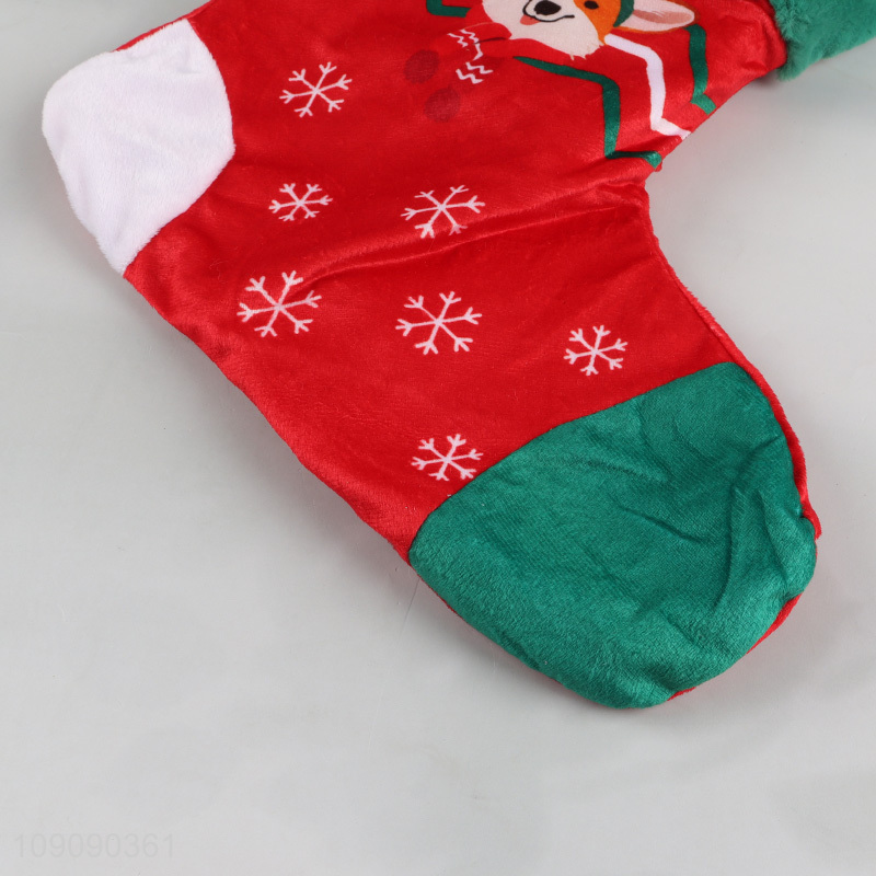 Low price christmas stocking shape pet chew toys squeaky toys