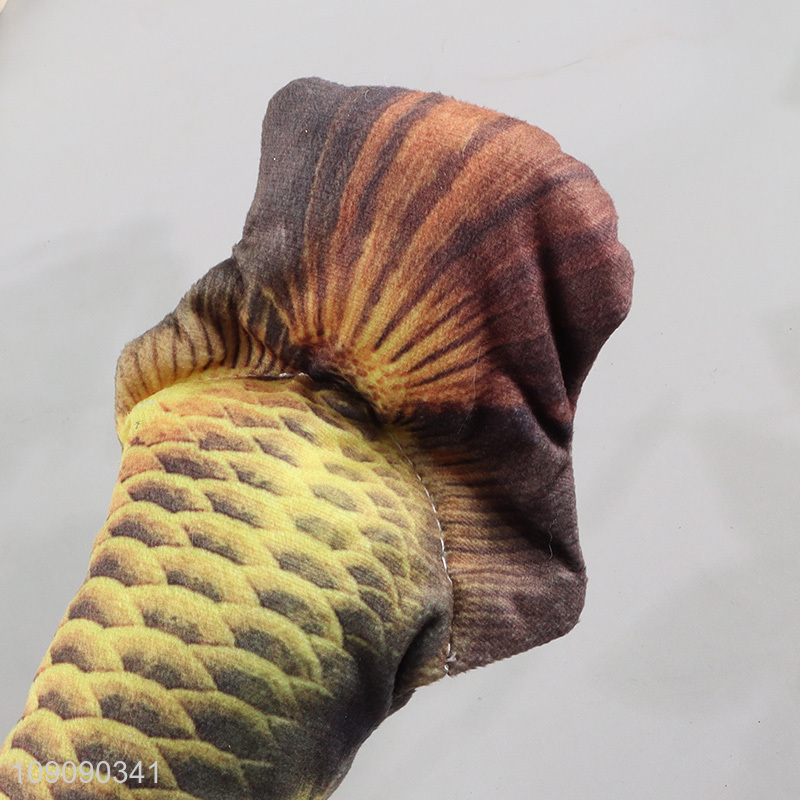 Most popular fish shape plush pet chew toys interactive training toys