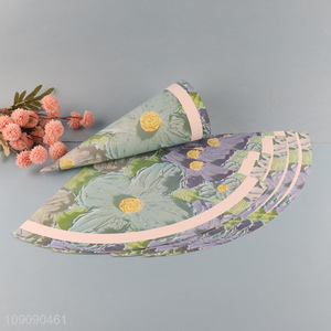 Wholesale 10 Pieces 35*47.5cm Oil Painting Style Ice Cream Cone Shaped Wrapping Paper