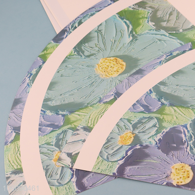 China Imports 10 Pieces 35*47.5cm Oil Painting Style Wrapping Paper for Ice Cream