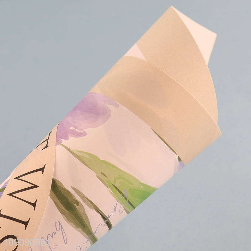 Factory Price 35*58cm Floral Wrapping Paper for Wedding Birthday mother'S Day