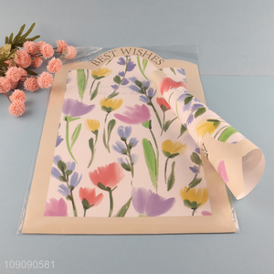 Factory Price 35*58cm Floral Wrapping Paper for Wedding Birthday Mother'S Day