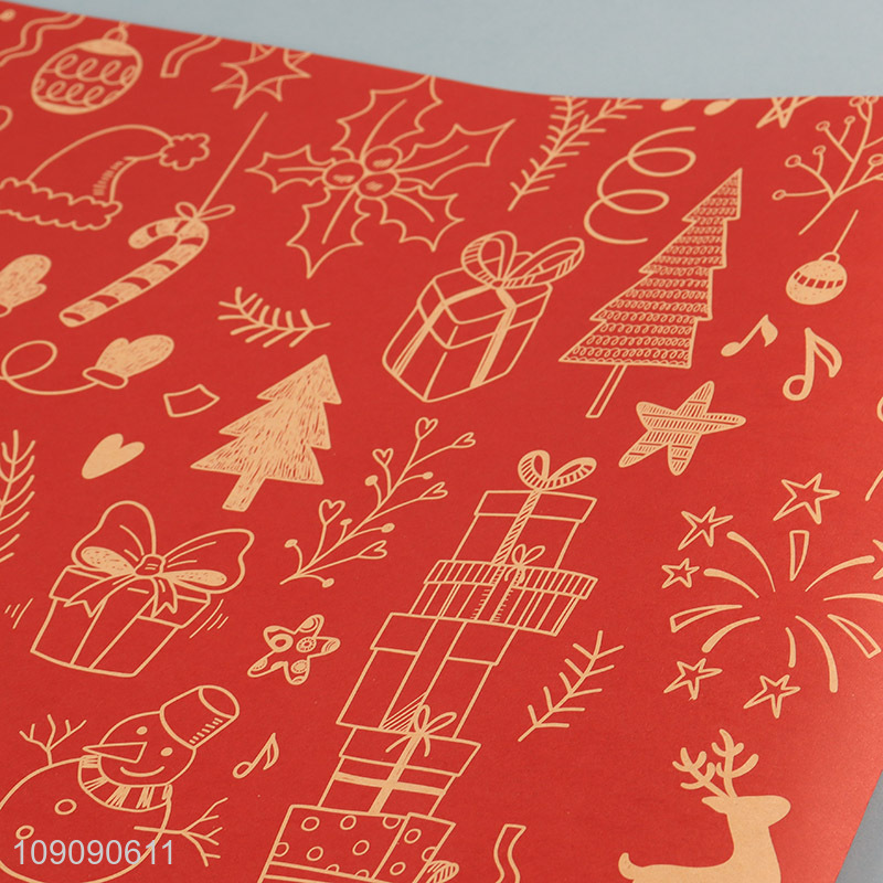 Hot Selling 10 Pieces 50*70cm Christmas Gift Wrapping Paper Holida Gift Wrap Paper