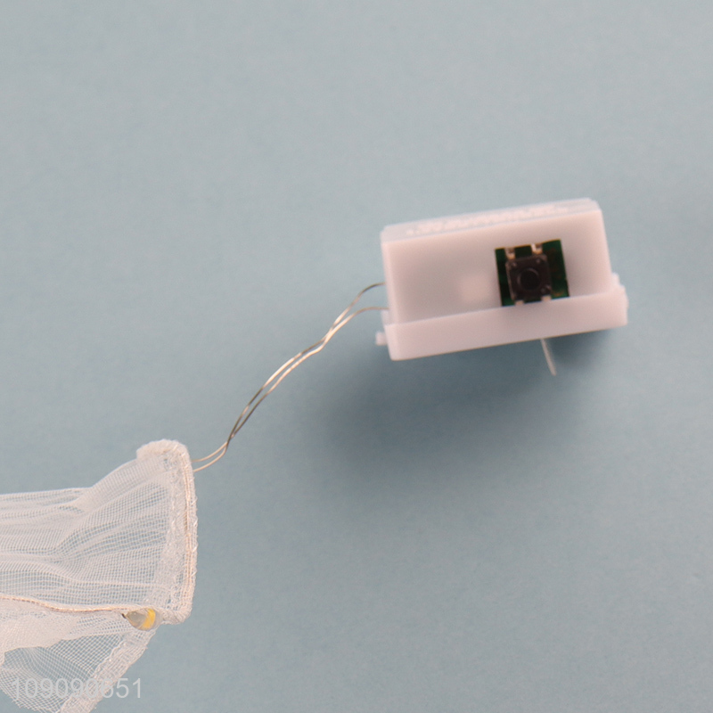 Factory Supply 28cm*5 Yards Flower Bouquet Wrapping mesh Paper With Led Lights