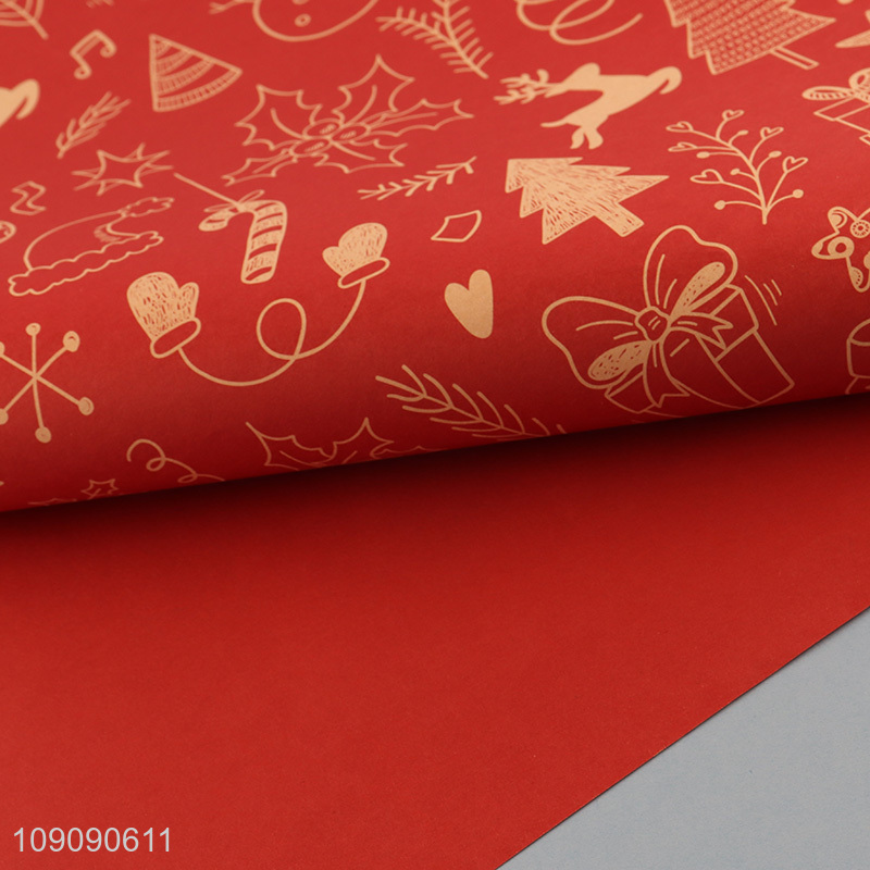 Hot Selling 10 Pieces 50*70cm Christmas Gift Wrapping Paper Holida Gift Wrap Paper