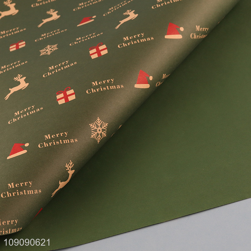 New Arrival 10 Pieces 50*70cm Christmas Gift Wrapping Paper Holida Gift Wrap Paper