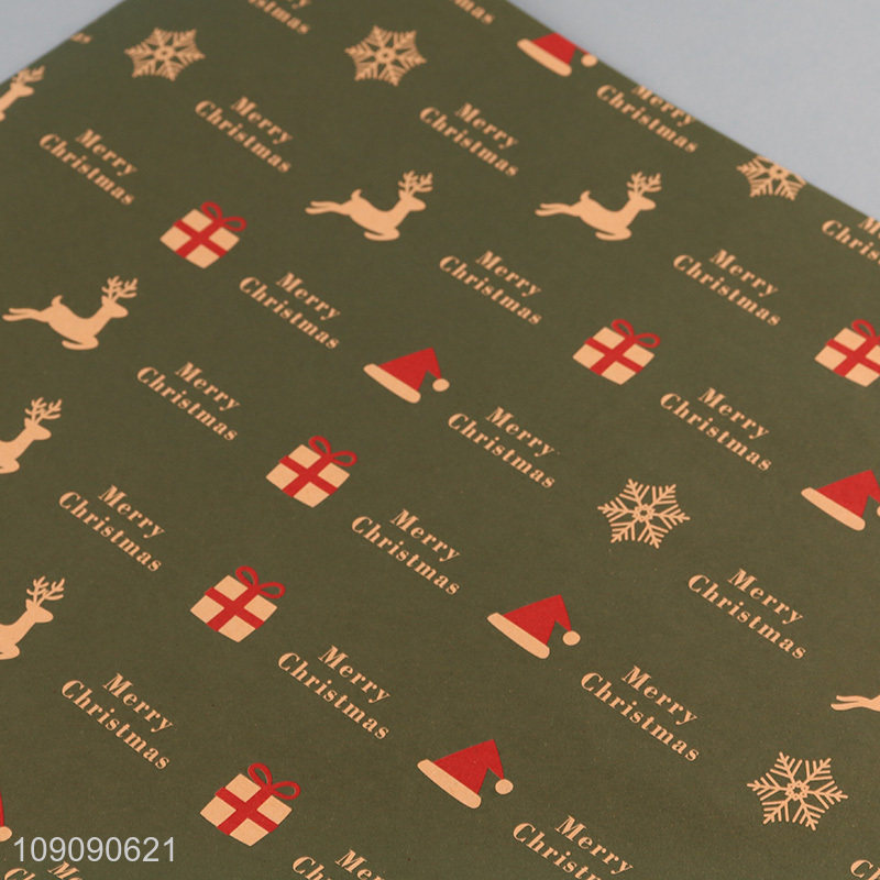 New Arrival 10 Pieces 50*70cm Christmas Gift Wrapping Paper Holida Gift Wrap Paper
