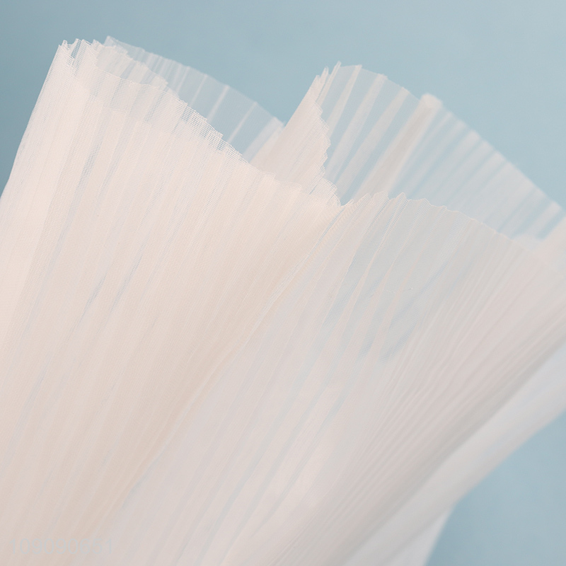 Factory Supply 28cm*5 Yards Flower Bouquet Wrapping mesh Paper With Led Lights