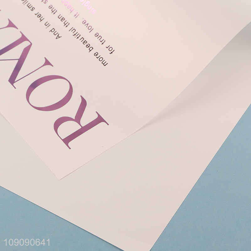 China Imports 10 Pieces 46*32cm Waterproof Letter Wrapping Paper Flower Wrap Paper