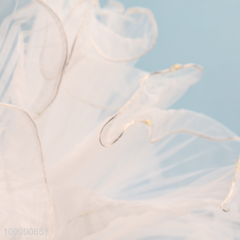 Factory Supply 28cm*5 Yards Flower Bouquet Wrapping mesh Paper With Led Lights