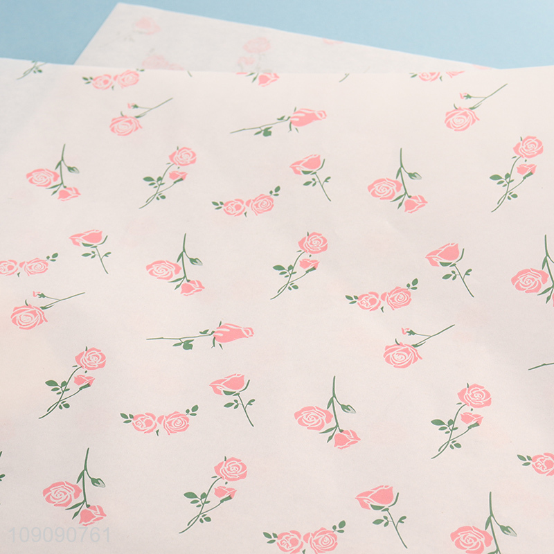 Factory Price 20 Pieces 50*70cm Thick Floral Tissue Paper Diy Art Craft Paper