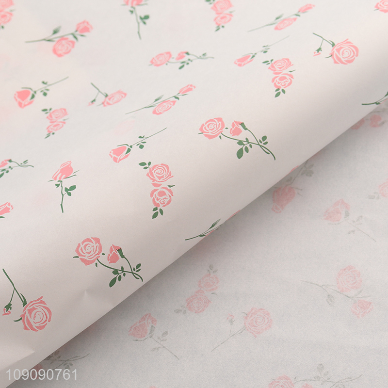 Factory Price 20 Pieces 50*70cm Thick Floral Tissue Paper Diy Art Craft Paper