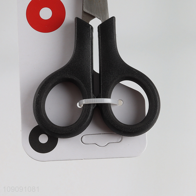 Factory direct sale black stainless steel school office paper scissors wholesale