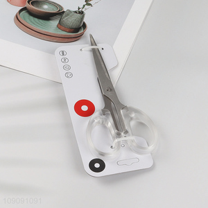 China wholesale transparent stainless steel school office scissors