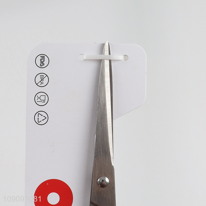 Factory direct sale black stainless steel school office paper scissors wholesale