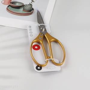 Online wholesale black professional kitchen scissors meat scissors