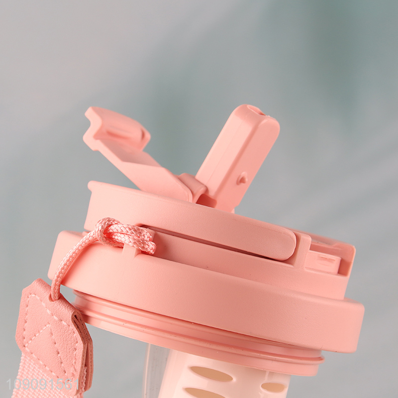 High Quality Stainless Steel Insulated Coffee Cup with Flip Straw, Tea Infuser