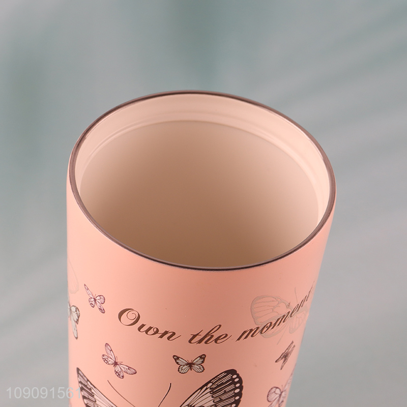 High Quality Stainless Steel Insulated Coffee Cup with Flip Straw, Tea Infuser