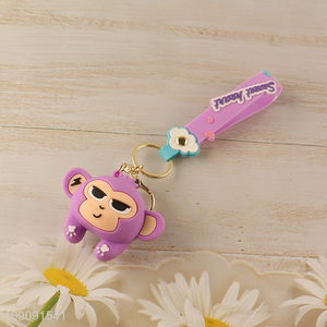 Good Quality Cute Cartoon Monkey Keychain PVC Keychain Backpack Pandents