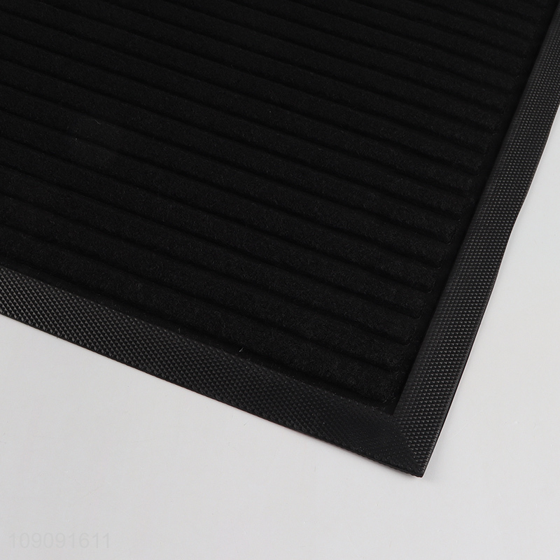 Top quality black rectangle anti-slip floor mat door mat for sale