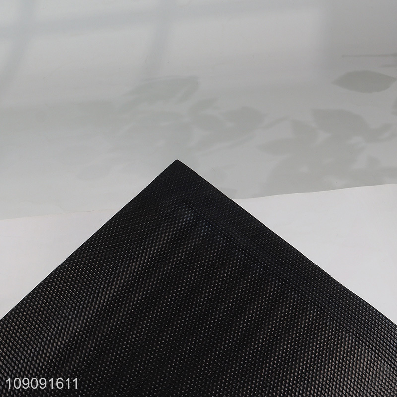 Top quality black rectangle anti-slip floor mat door mat for sale