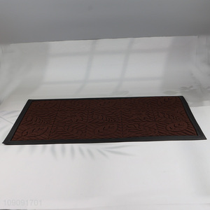 New product leaves pattern polyester anti-slip <em>floor</em> <em>mat</em> door <em>mat</em>
