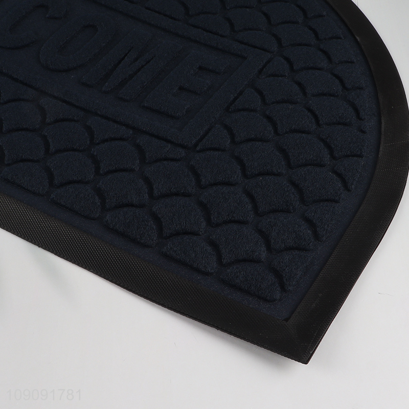 Hot selling semicircle welcome floor mat door mat for household