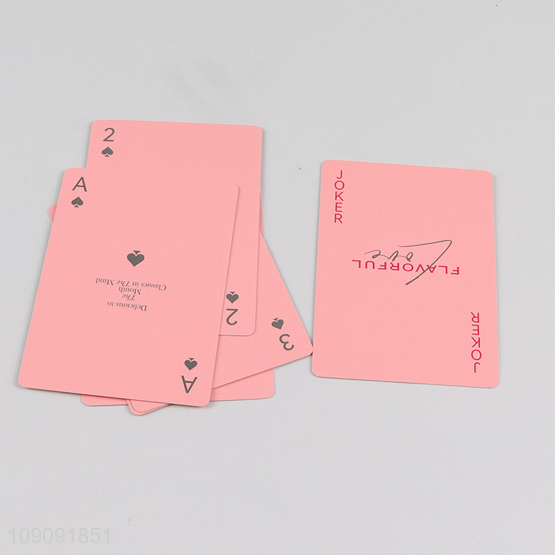 Yiwu market pink party supplies paper poker cards playing cards for adult
