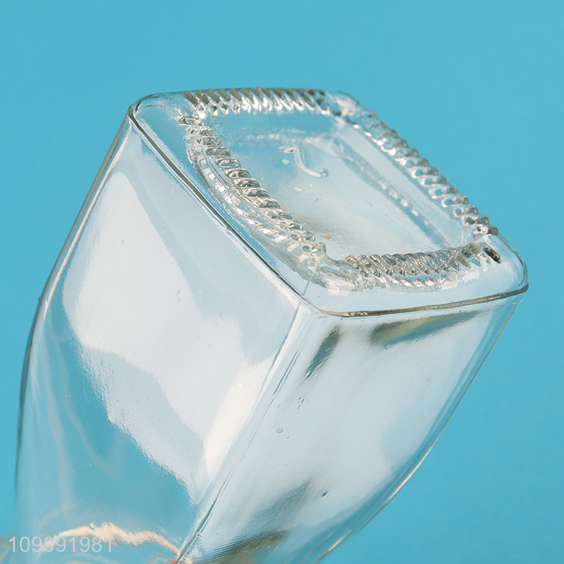 High Quality Clear Empty Glass Yogurt Pudding Jar with Cork Lid