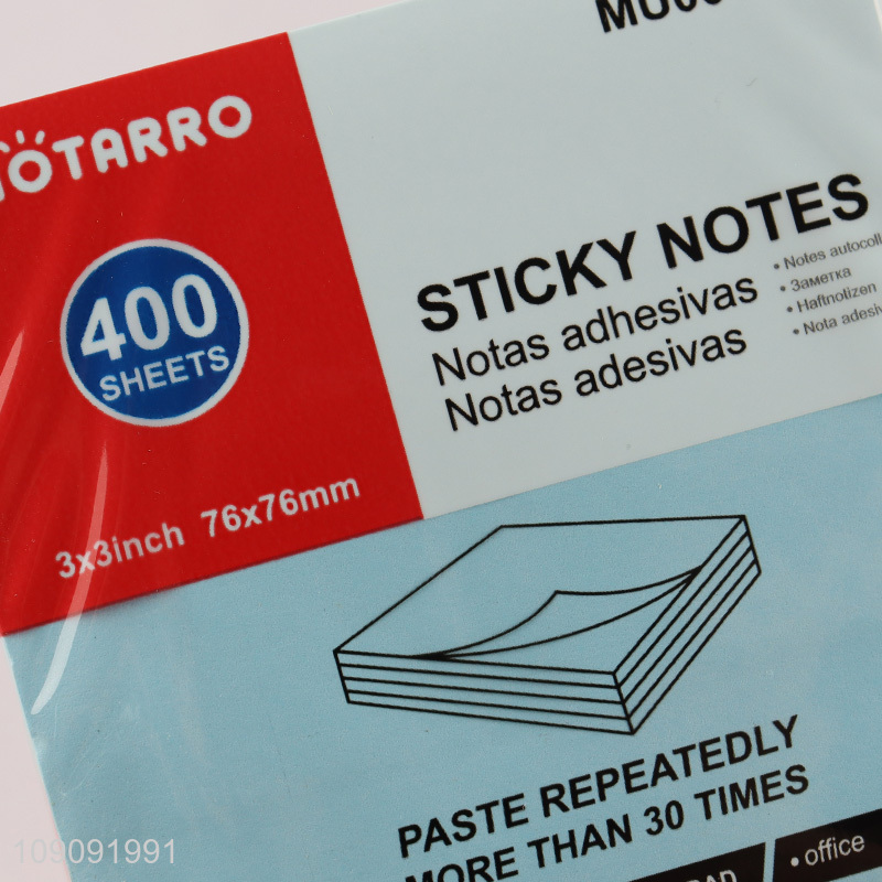 Wholesale 400 Sheets 3X3 Inch Self-Sticky Notes Pads for Office School