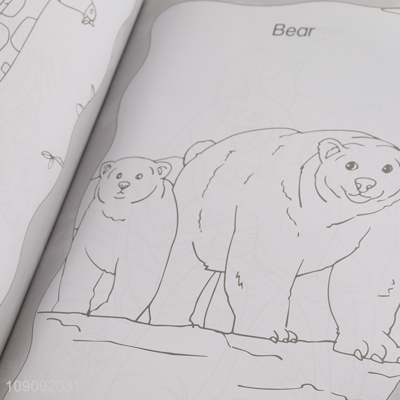 Factory Supply 16Pages Animals Coloring Book for Kids Boys Girls