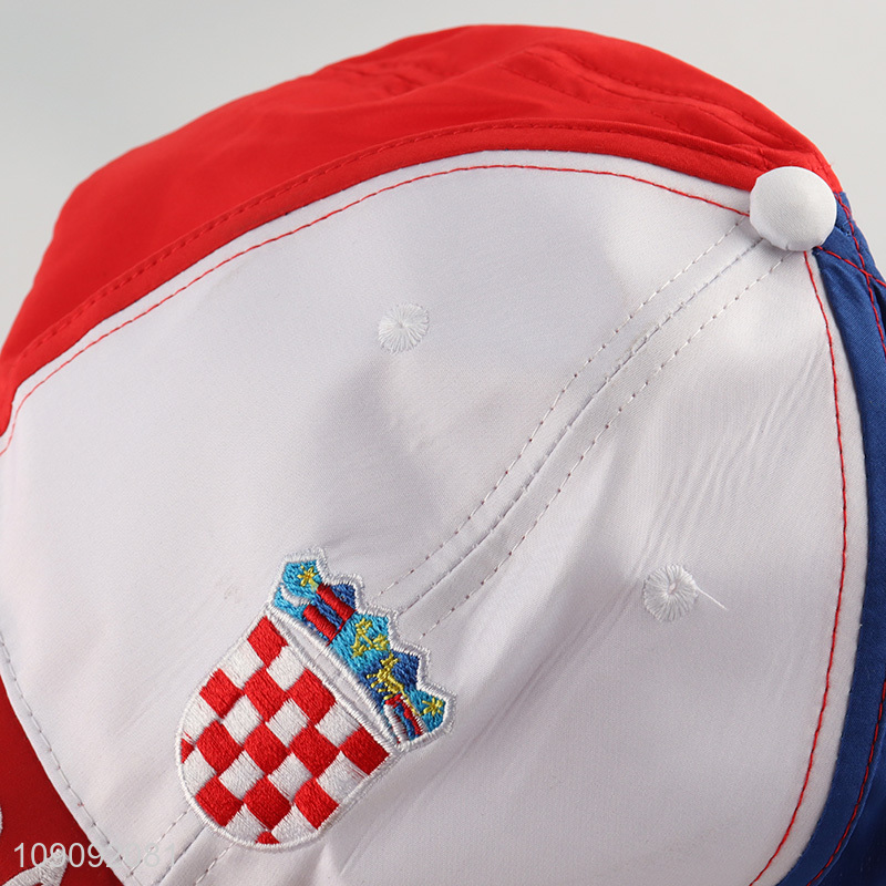 Hot Selling Croatia Baseball Cap Embroidery Football Hat for Men Women