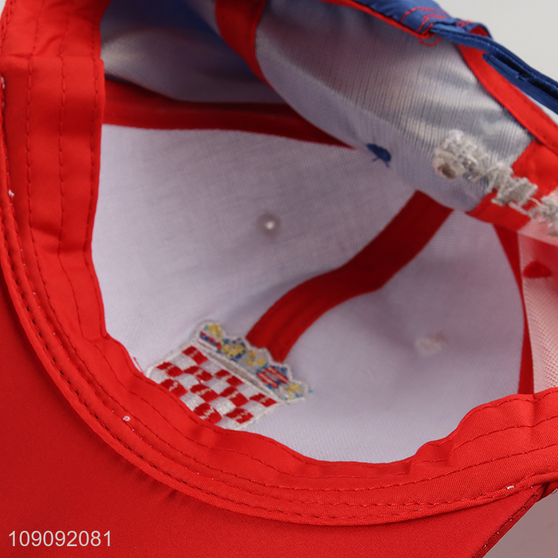 Hot Selling Croatia Baseball Cap Embroidery Football Hat for Men Women