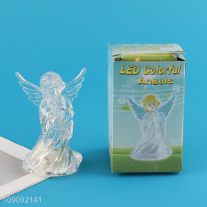 Factory Price LED Light Acrylic Angel Statue for Home Decoration