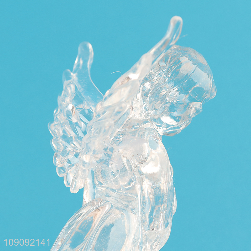 Factory Price LED Light Acrylic Angel Statue for Home Decoration