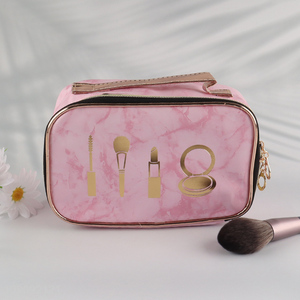 Factory Supply Women's Toiletry <em>Bag</em> Travel Makeup <em>Bag</em> with Handle