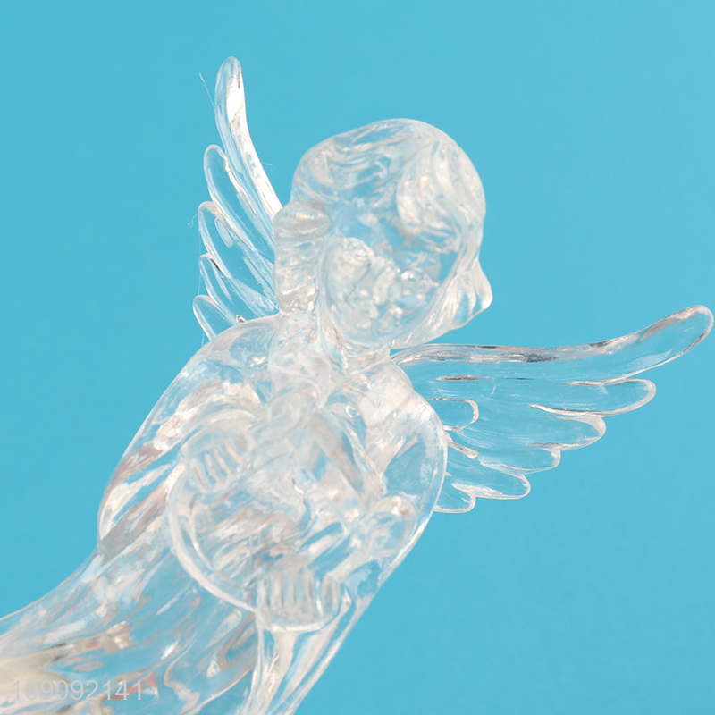 Factory Price LED Light Acrylic Angel Statue for Home Decoration
