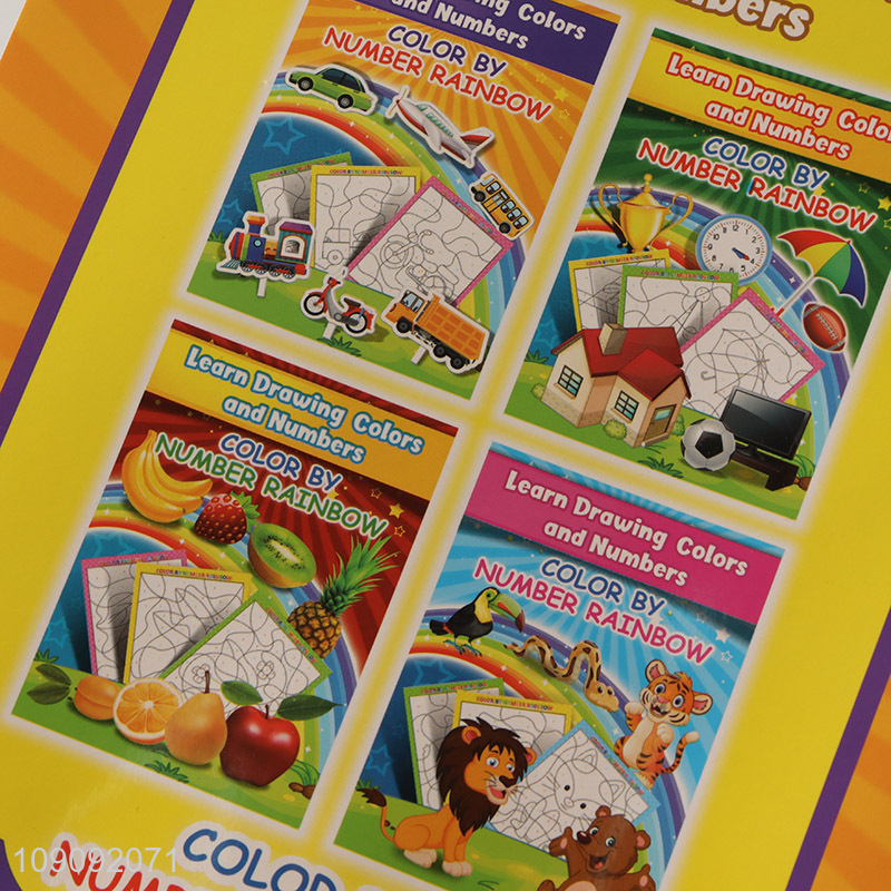 High Quality 16Pages Transportation Coloring Book for Kids Boys Girls