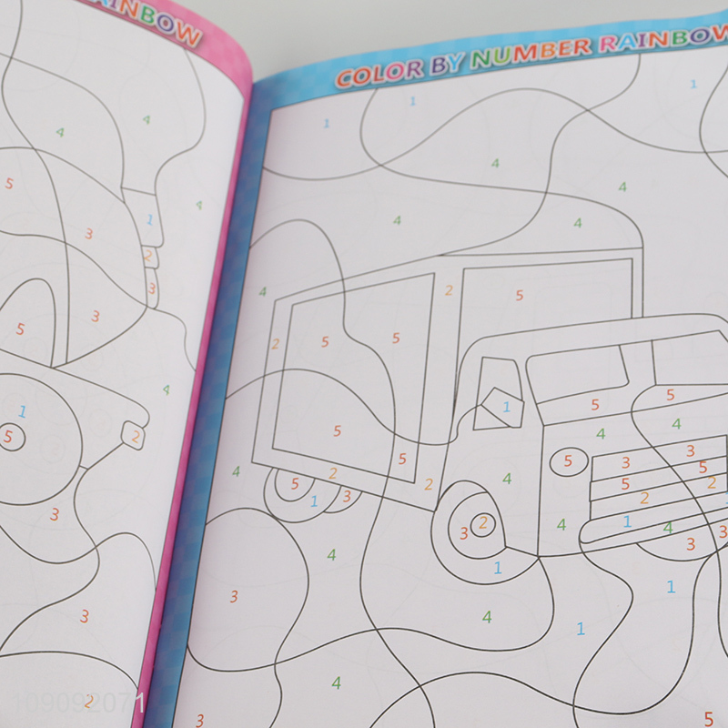 High Quality 16Pages Transportation Coloring Book for Kids Boys Girls